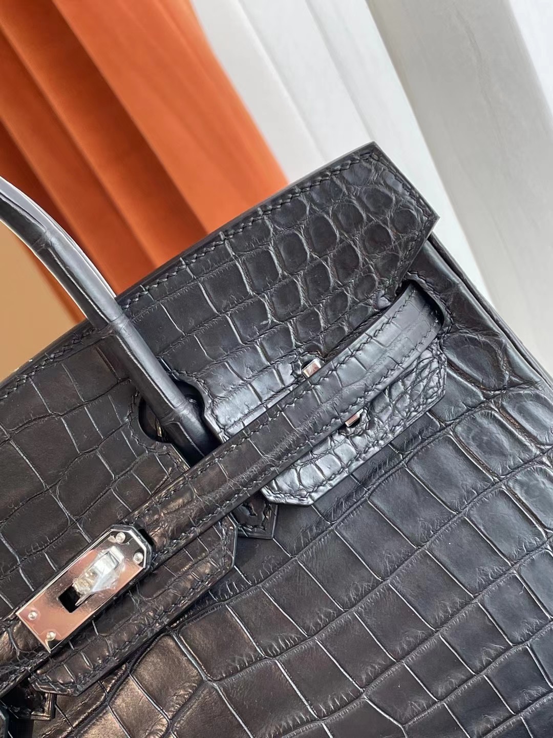  UAE Abu Dhabi Hermes Birkin 25cm matte Mississippiensis 全手工蜜蠟線縫 金扣