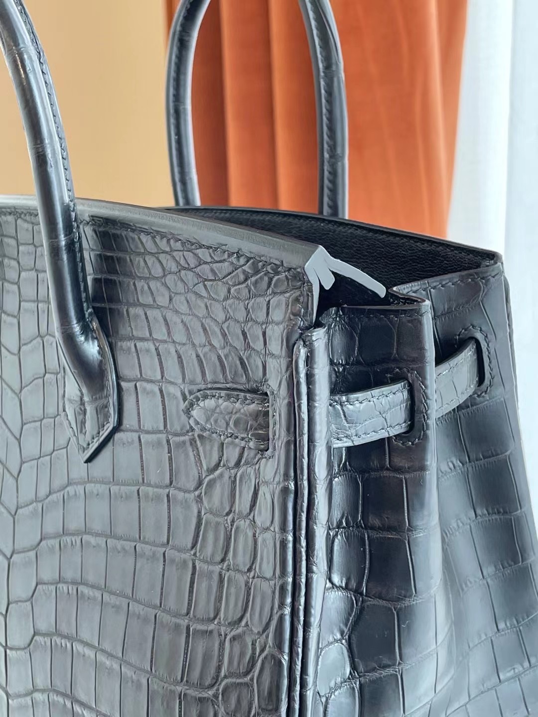  UAE Abu Dhabi Hermes Birkin 25cm matte Mississippiensis 全手工蜜蠟線縫 金扣