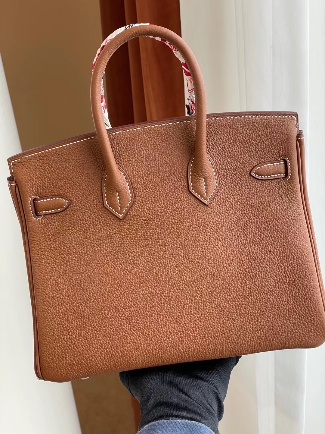 USA Hermes Birkin 25cm Togo CK37 gold 金棕色 全手工蜜蠟線縫 金扣