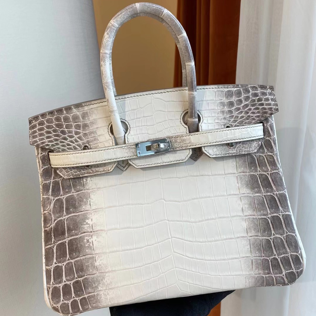 臺灣新竹市愛馬仕喜馬拉雅鉑金包 Hermes Birkin 25 Niloticus Crocodile Himalayan