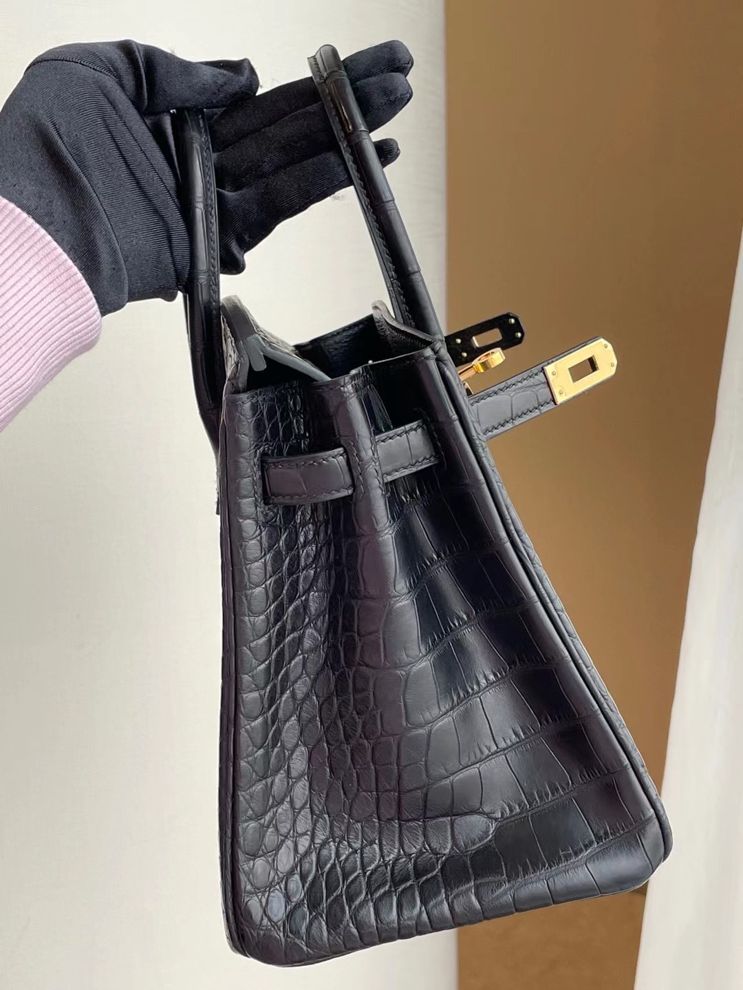 Saudi Arabia United Arab Emirates Hermes Birkin 25 89 Noir 黑色 霧面方塊 美洲鱷魚