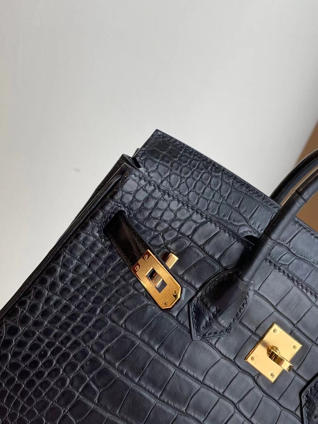 Saudi Arabia United Arab Emirates Hermes Birkin 25 89 Noir 黑色 霧面方塊 美洲鱷魚