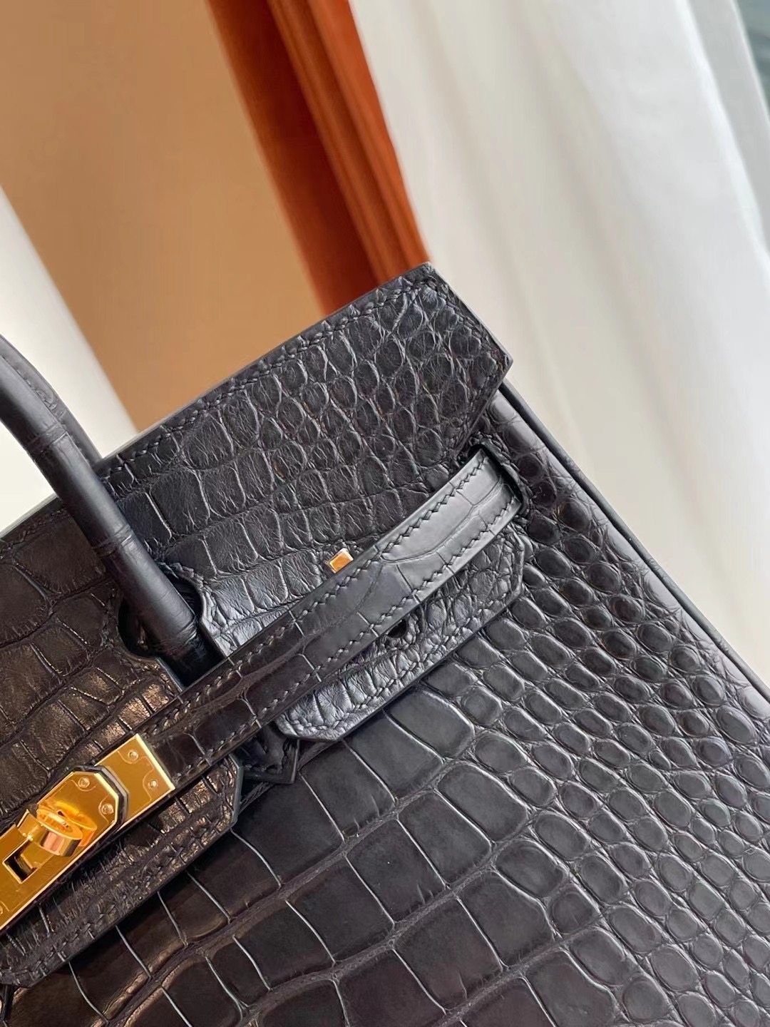 Saudi Arabia United Arab Emirates Hermes Birkin 25 89 Noir 黑色 霧面方塊 美洲鱷魚