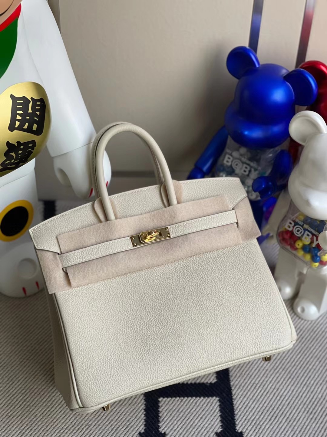 愛馬仕鉑金包 愛馬仕 2021年 Z刻 Hermes Birkin 25 Togo CC10 Craie 奶昔白 銀扣