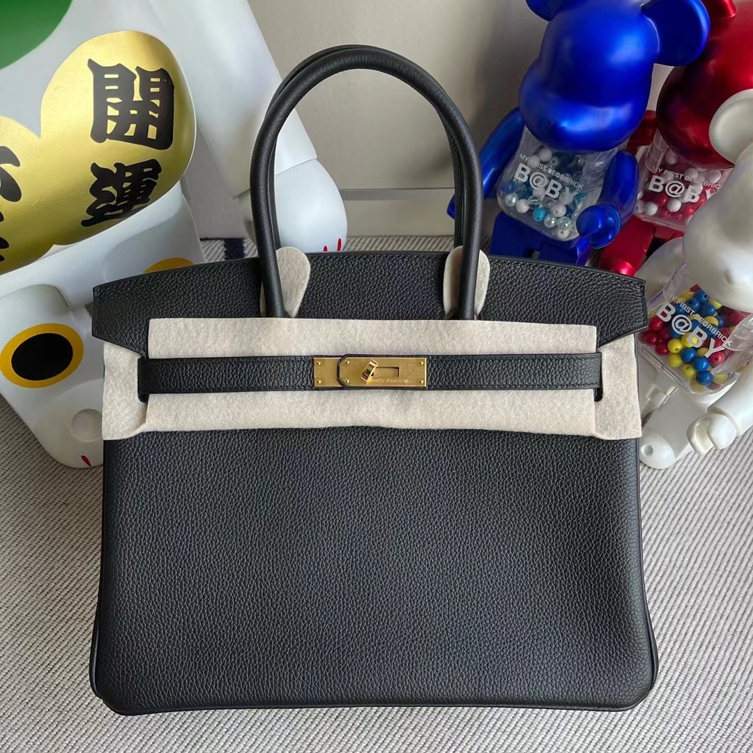 臺灣高雄市湖內區 Hermes Birkin 30cm CK89 Noir 黑色 Togo小牛皮 金扣