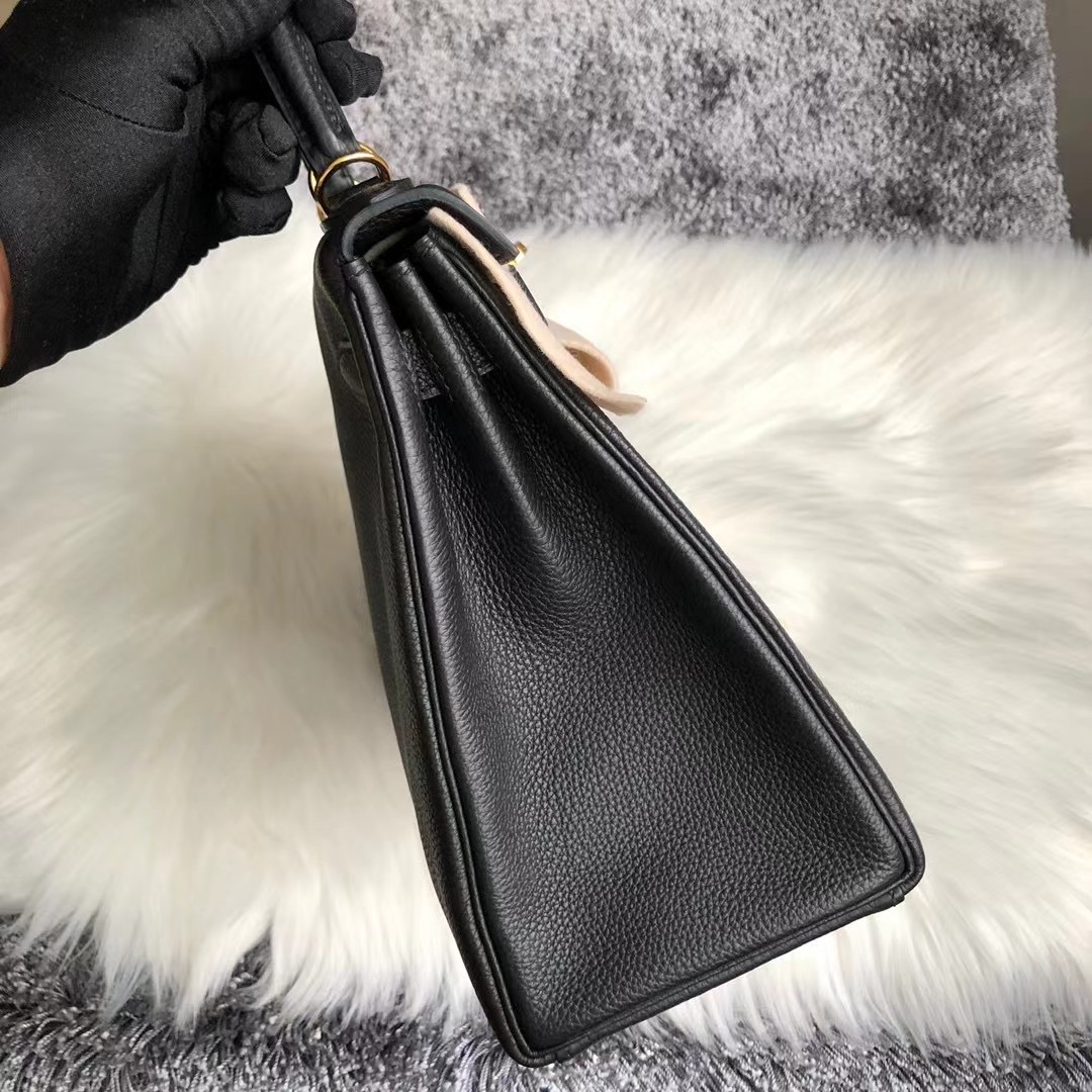 愛馬仕凱莉包價格 Hermes Kelly 28cm CK89 Noir 黑色 Togo 全手工蜜蠟線縫製