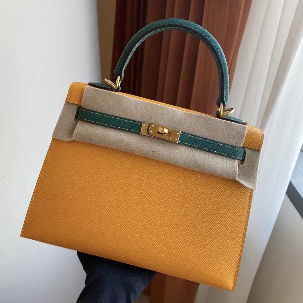 Hermes Kelly 25cm Epsom HSS 9V Jaune Dor 太陽黃 Z6 Malachite 孔雀綠 拉絲金扣