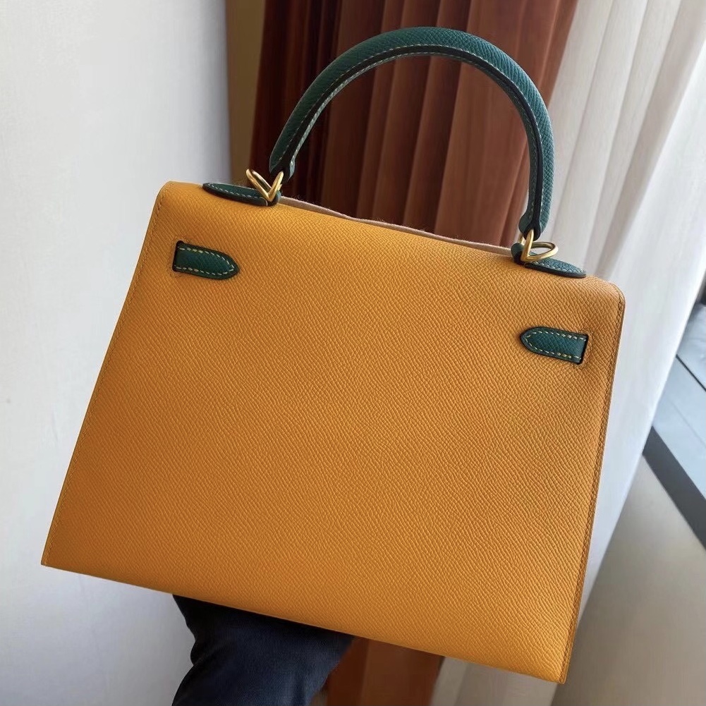 Hermes Kelly 25cm Epsom HSS 9V Jaune Dor 太陽黃 Z6 Malachite 孔雀綠 拉絲金扣