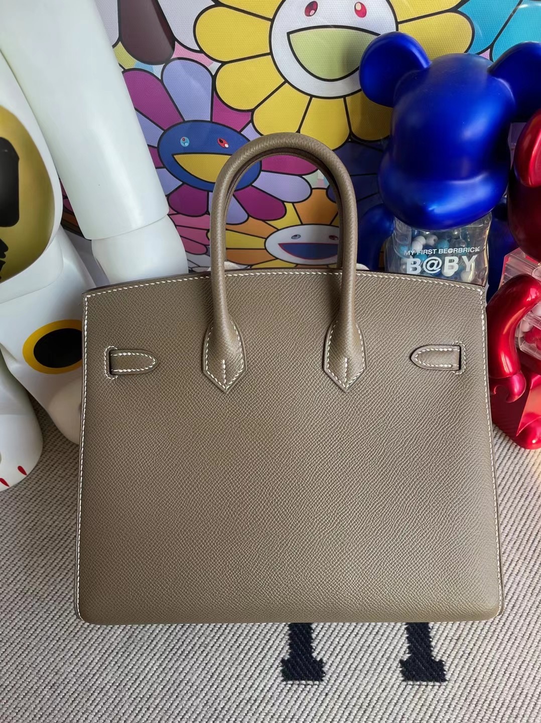 愛馬仕鉑金包 Hermes Birkin 25cm 外縫 Sellier Epsom 18 Etoupe 大象灰