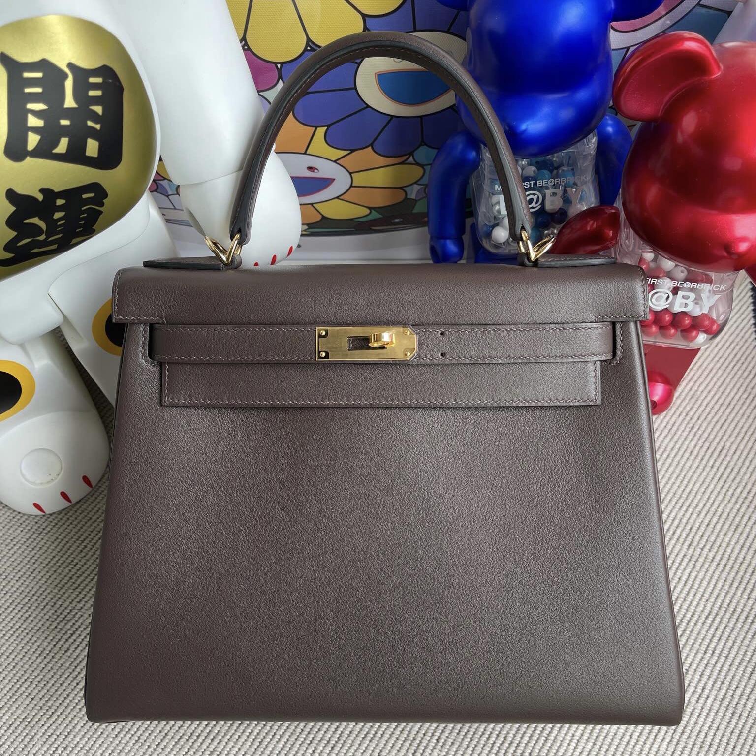 臺灣桃園市桃園區 愛馬仕凱莉包 Hermes Kelly 28cm Swift 47 chocolate 巧克力色