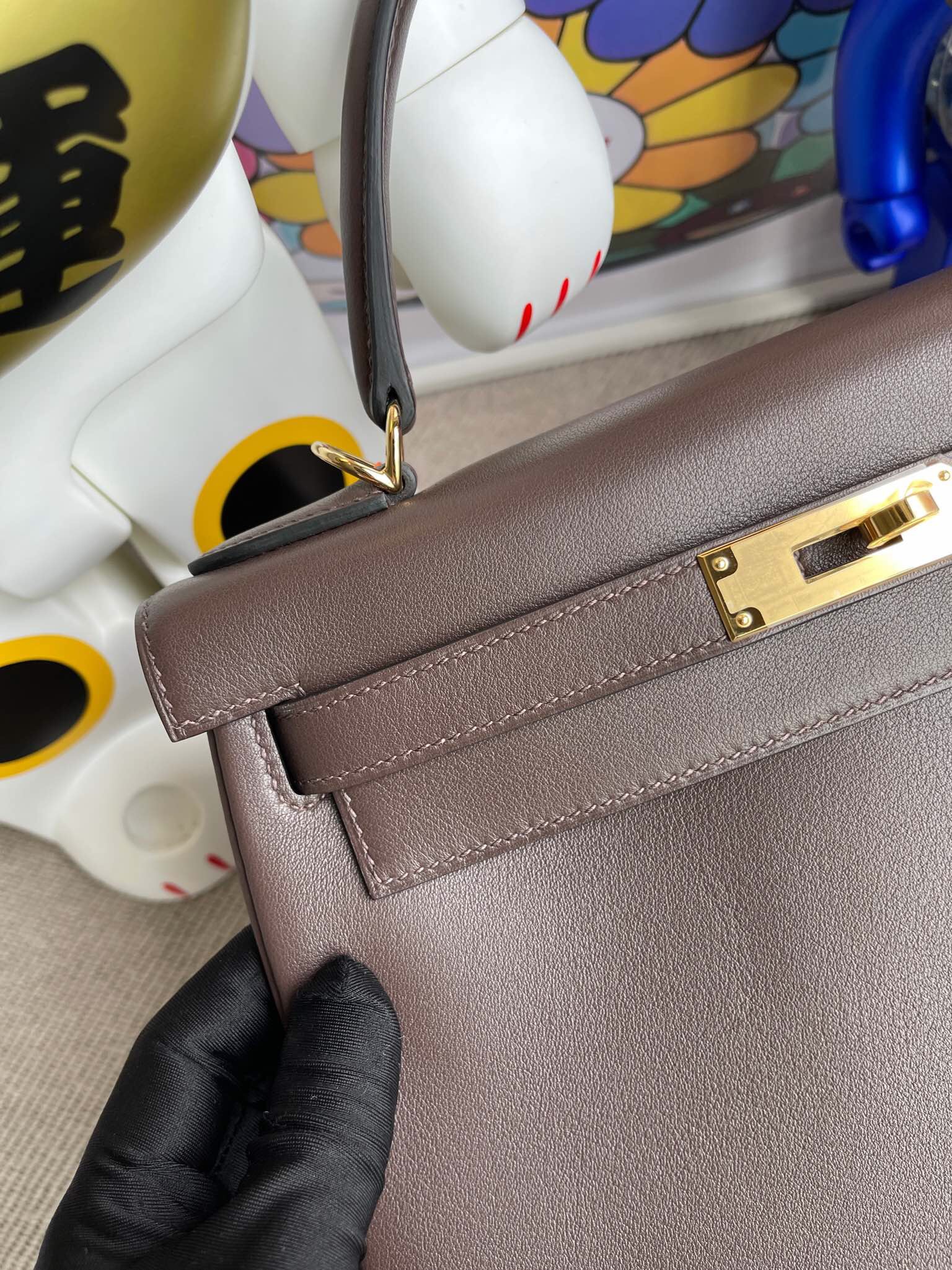 臺灣桃園市桃園區 愛馬仕凱莉包 Hermes Kelly 28cm Swift 47 chocolate 巧克力色