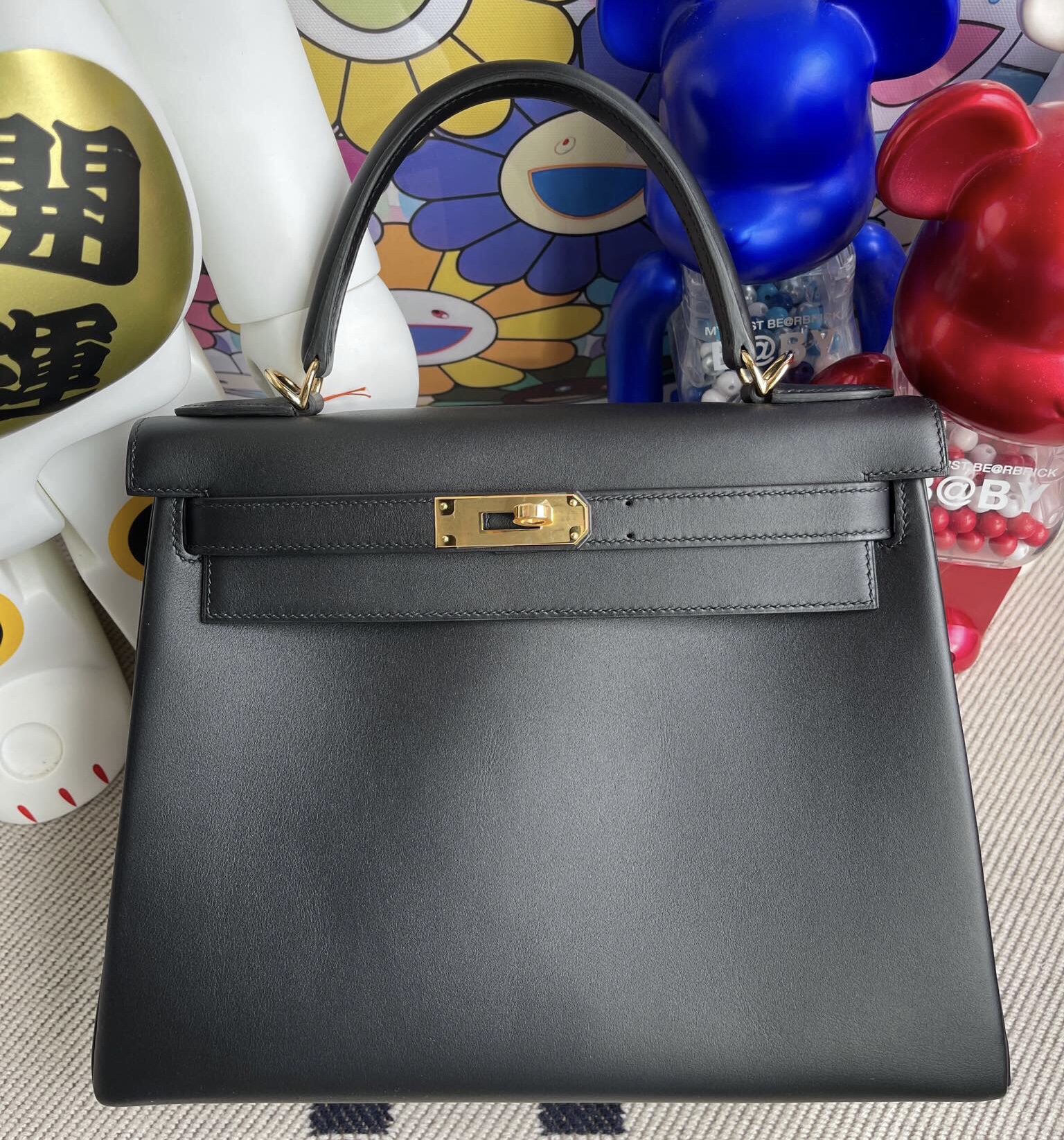 香港灣仔區灣仔 愛馬仕 Hermes Kelly 28cm Jonathan 89 Noir 黑色 金扣