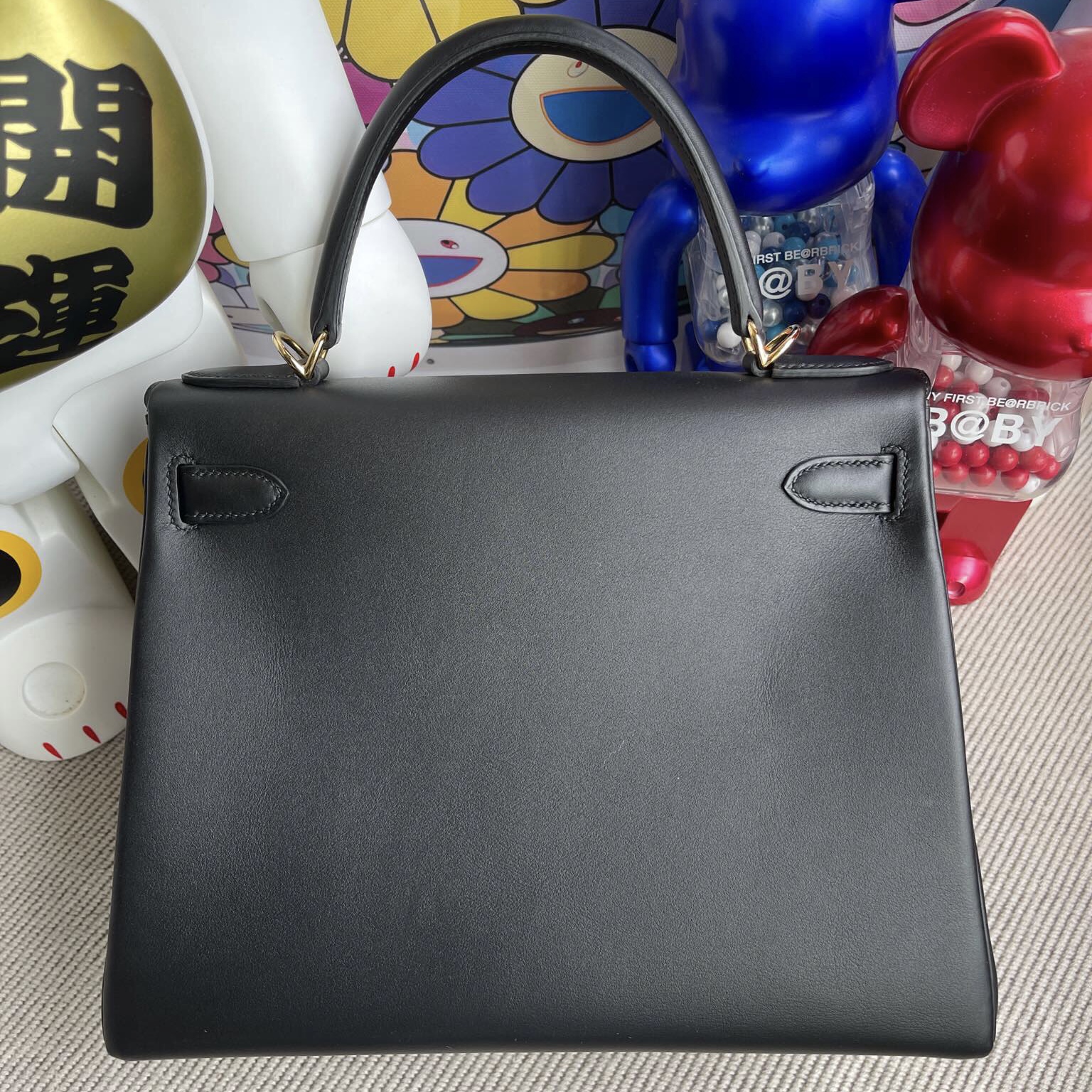 香港灣仔區灣仔 愛馬仕 Hermes Kelly 28cm Jonathan 89 Noir 黑色 金扣