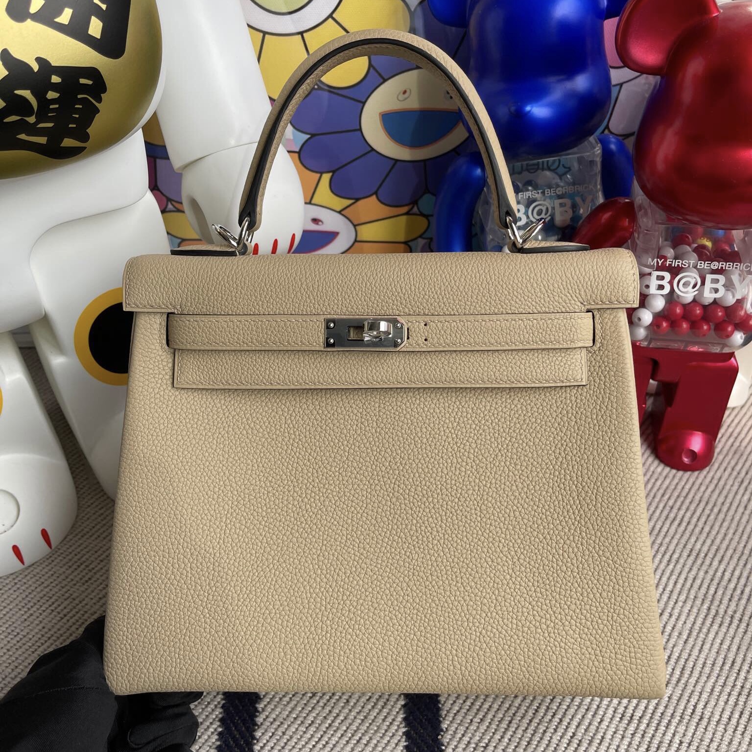 臺灣桃園市桃園區 愛馬仕凱莉包 Hermes Kelly 25cm Togo原廠小牛皮 S2風衣灰 Trench