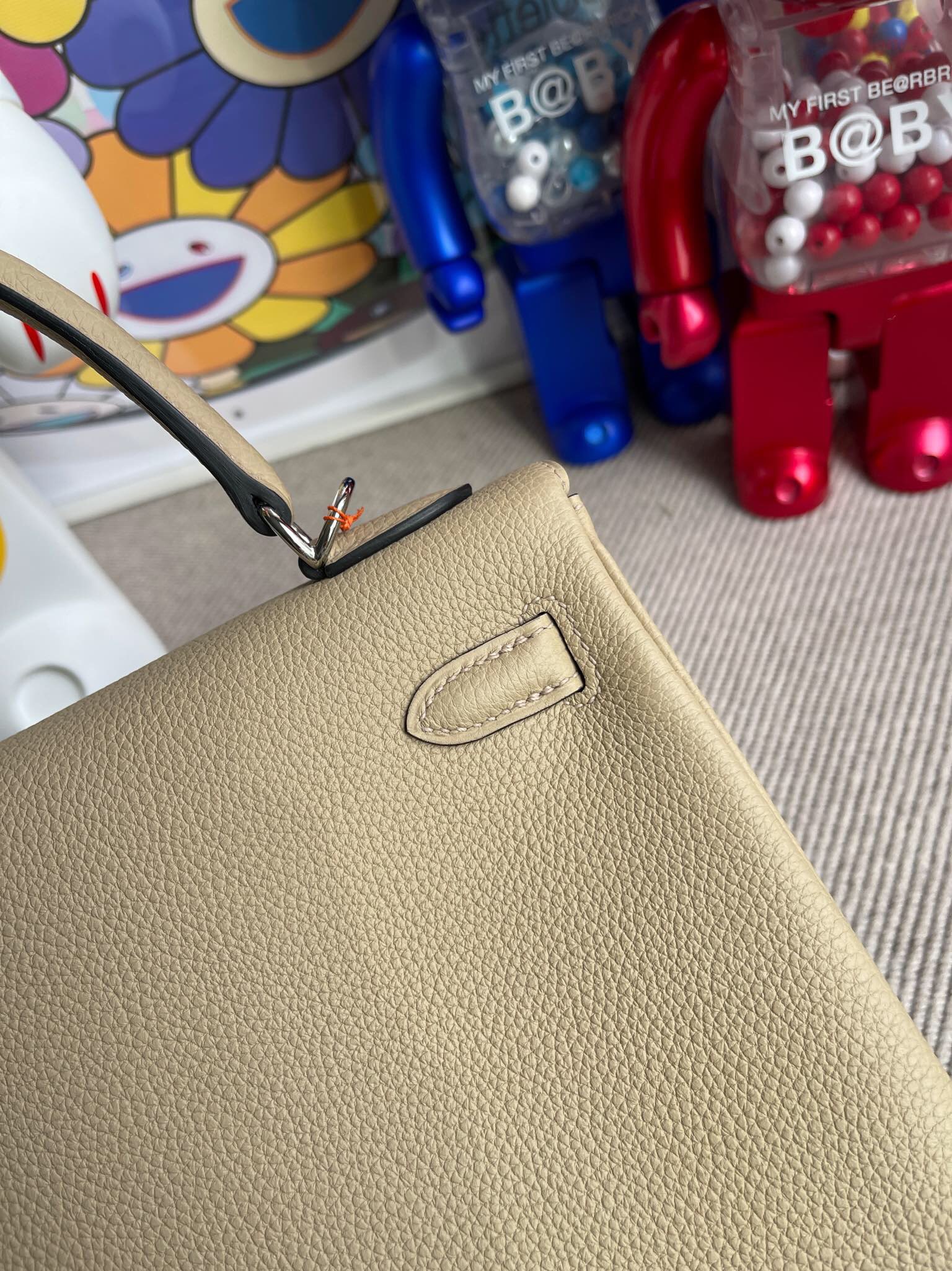 臺灣桃園市桃園區 愛馬仕凱莉包 Hermes Kelly 25cm Togo原廠小牛皮 S2風衣灰 Trench