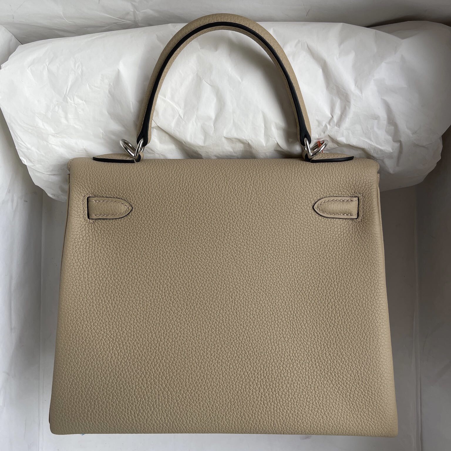 臺灣桃園市桃園區 愛馬仕凱莉包 Hermes Kelly 25cm Togo原廠小牛皮 S2風衣灰 Trench