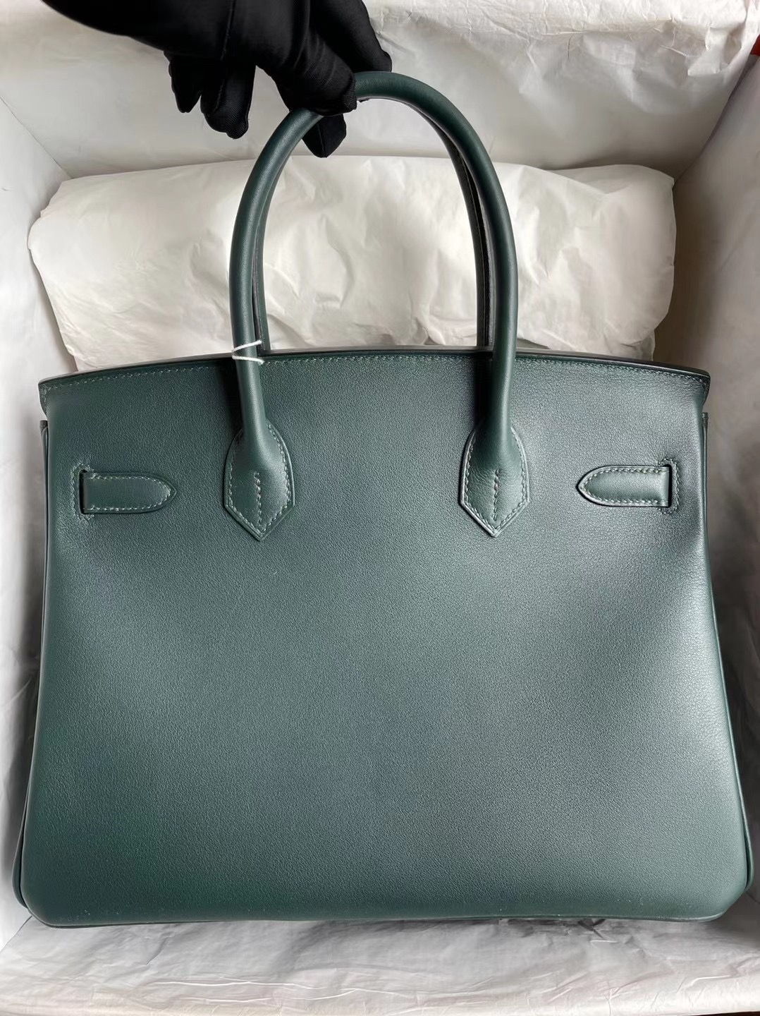 Hermes Birkin 30 Swift calfskin 原廠皮 6O Vert cyprès 松柏綠 金扣 全手工蜜蠟線縫