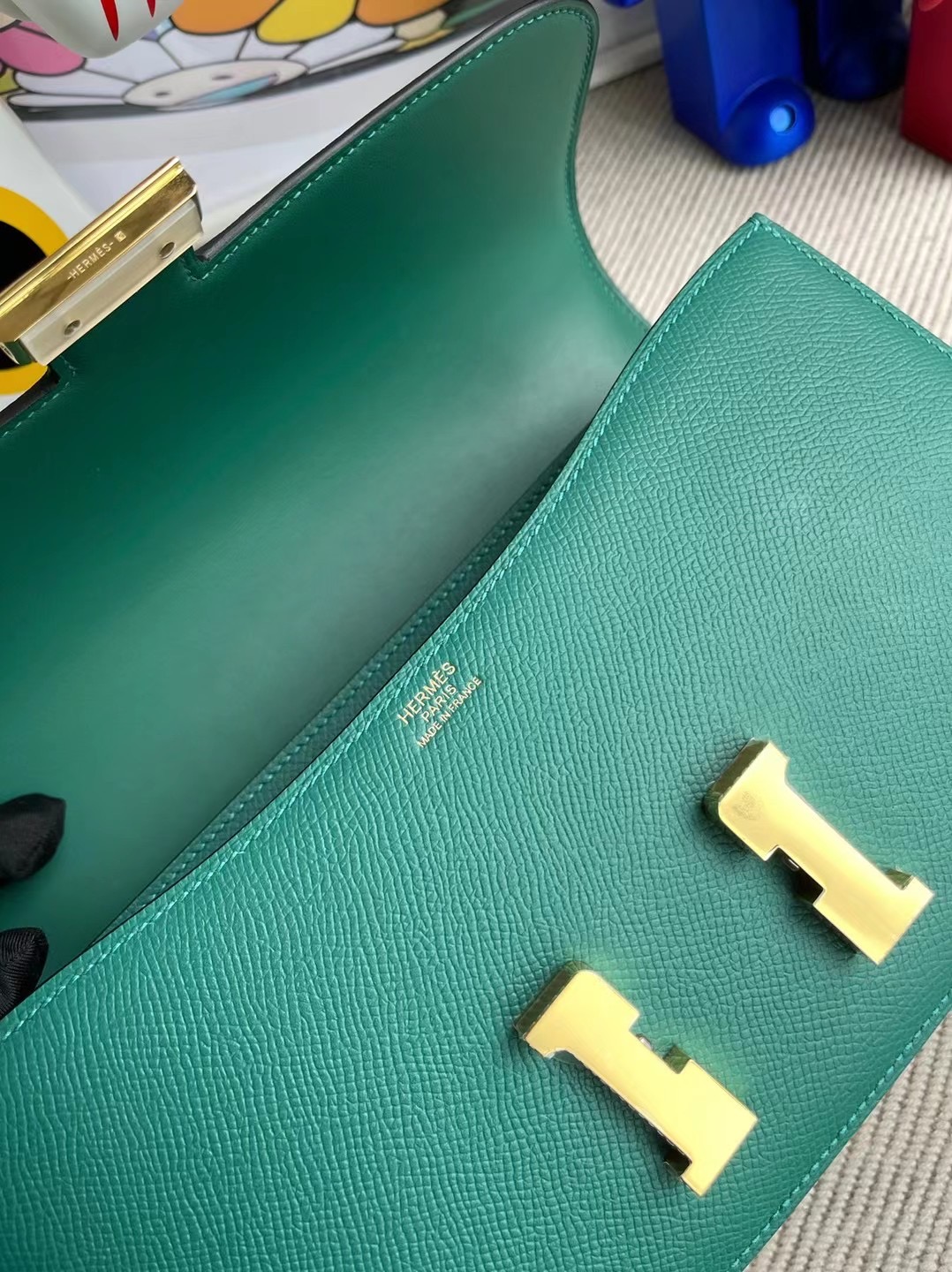 愛馬仕康康包官方售價 Hermes Constance 26cm Elan Epsom Z6 Malachite 孔雀綠 金扣