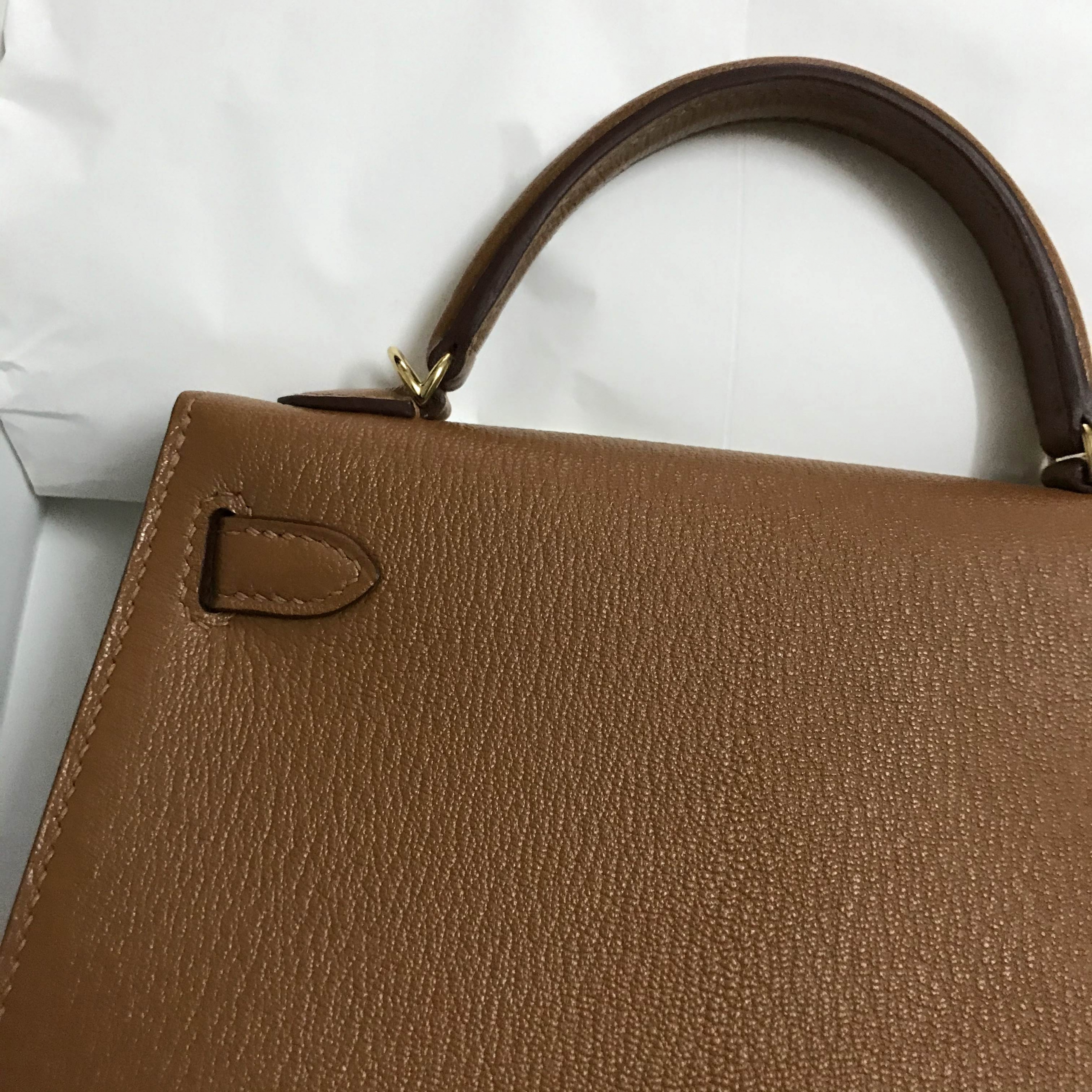 愛馬仕迷你凱莉包 Hermes Kelly Mini II 2 Chevre 37 Gold Gold hardware stamp Z