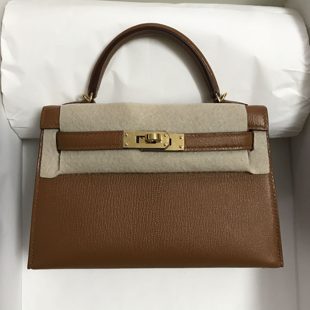 愛馬仕迷你凱莉包 Hermes Kelly Mini II 2 Chevre 37 Gold Gold hardware stamp Z