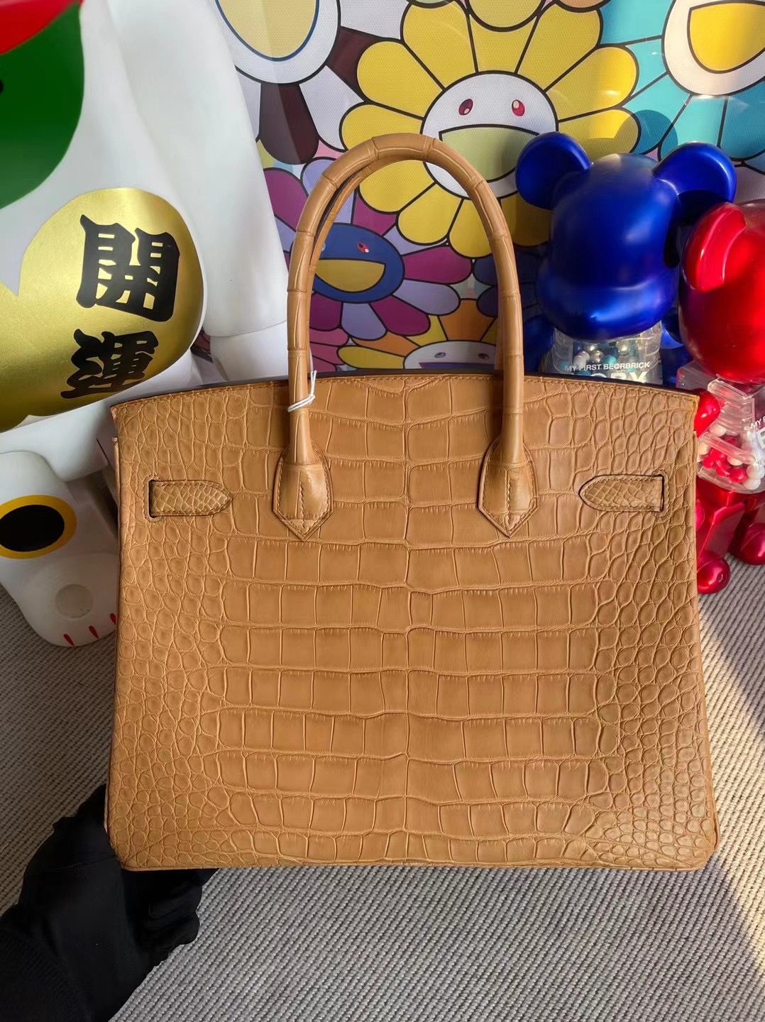 愛馬仕鉑金包價格官網 Hermes Birkin 30 霧面美洲鱷魚 麥穗色 銀扣 接受訂製