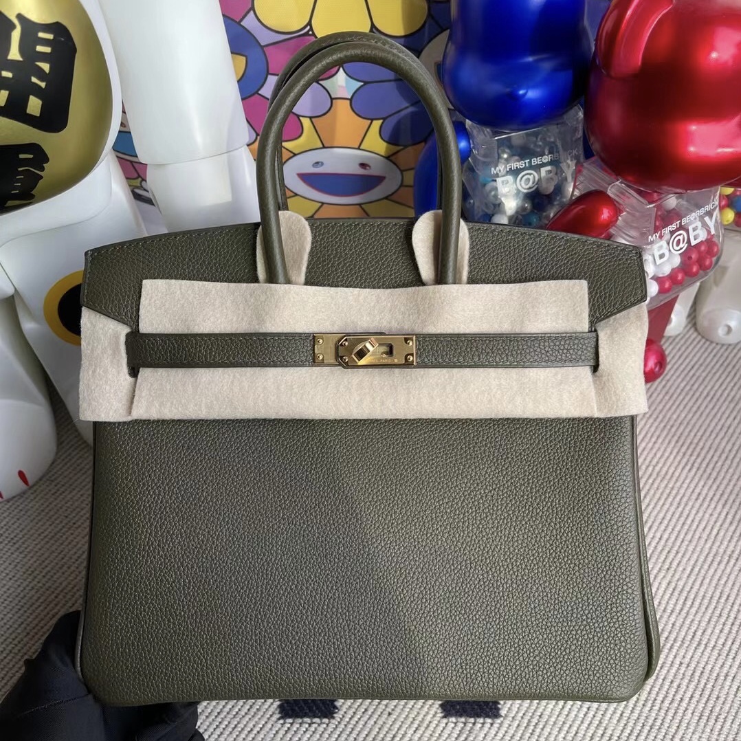 愛馬仕鉑金包專櫃價格 Hermes Birkin 25cm Togo G8 Vert Maquis 深橄欖綠