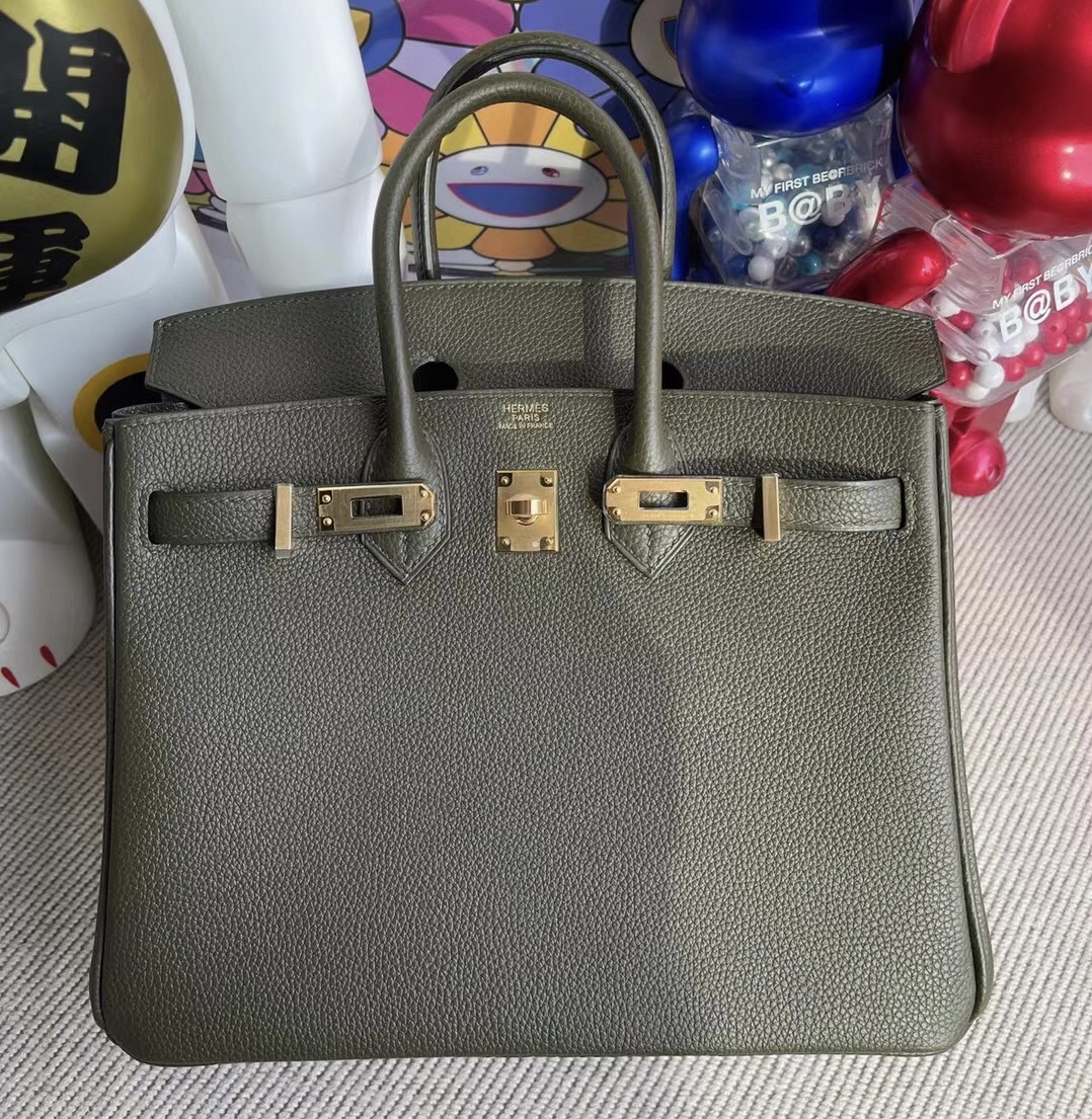 愛馬仕鉑金包專櫃價格 Hermes Birkin 25cm Togo G8 Vert Maquis 深橄欖綠