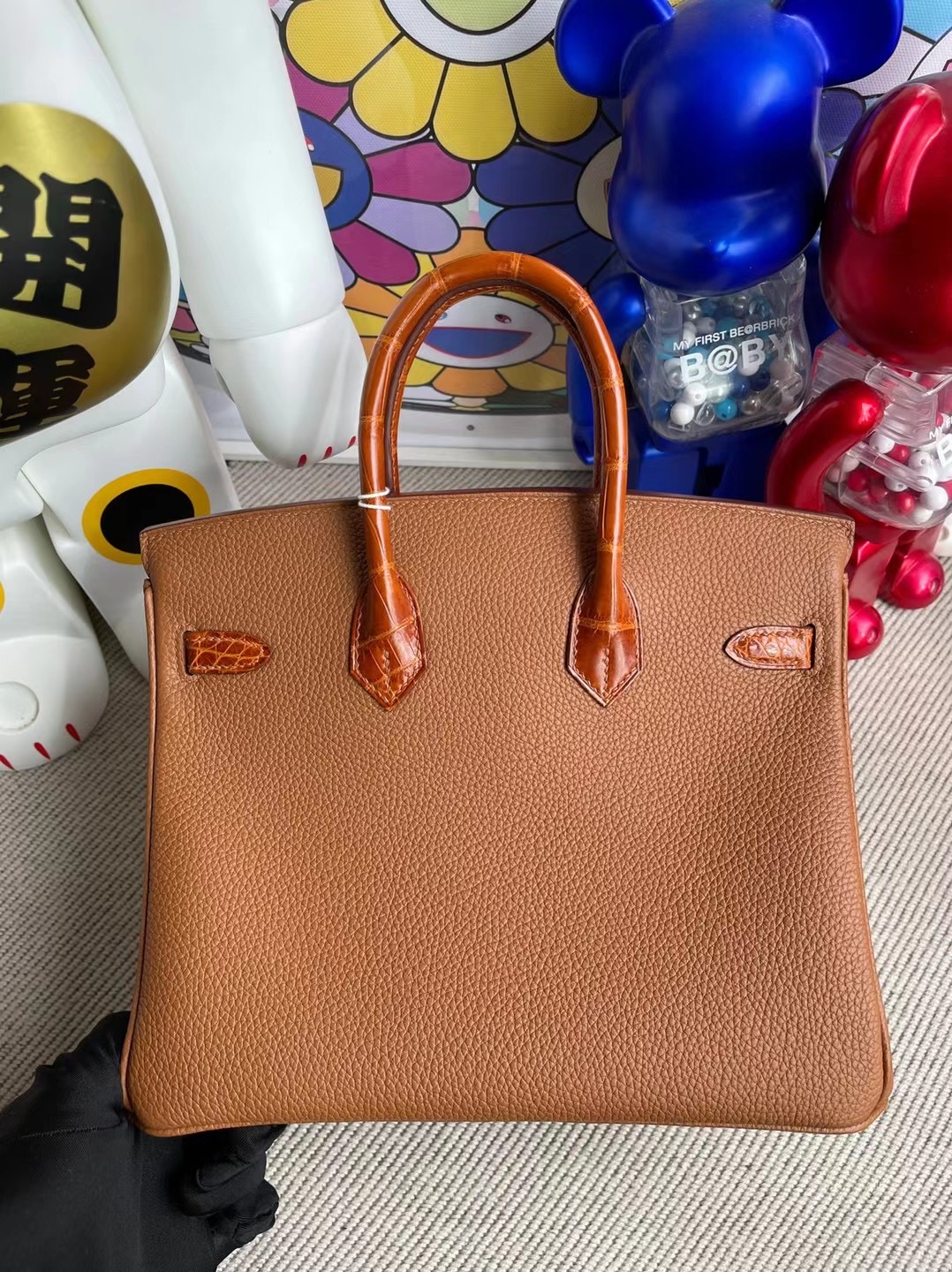 愛馬仕鉑金包官網 Hermes Birkin 25 Touch Togo 37 Gold 尼羅鱷魚 31Miel 金扣