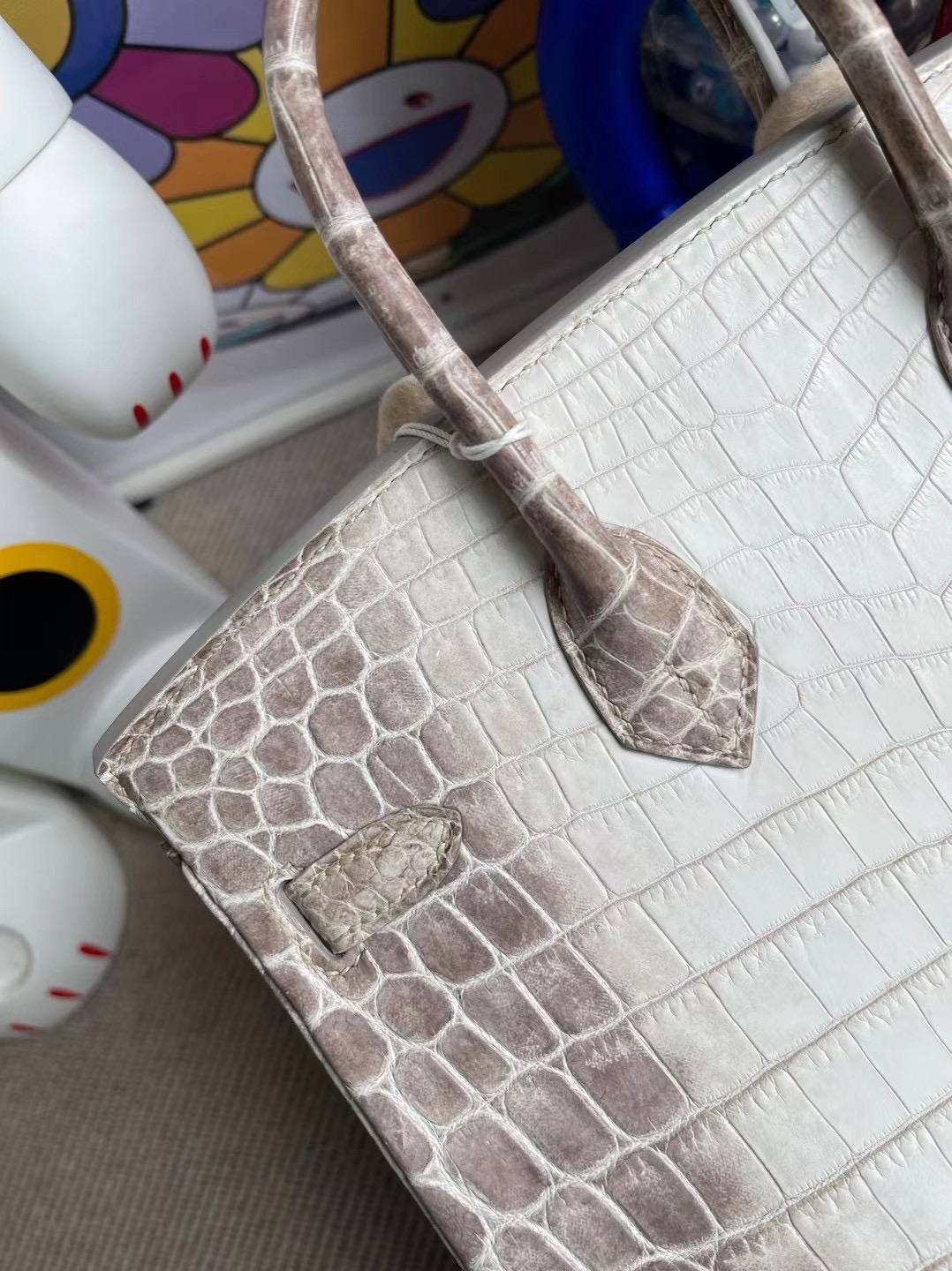 愛馬仕包包中國網站 Hermes Birkin 25cm 喜馬拉雅 CK01 BLANC Himalayan Crocodile Palladium