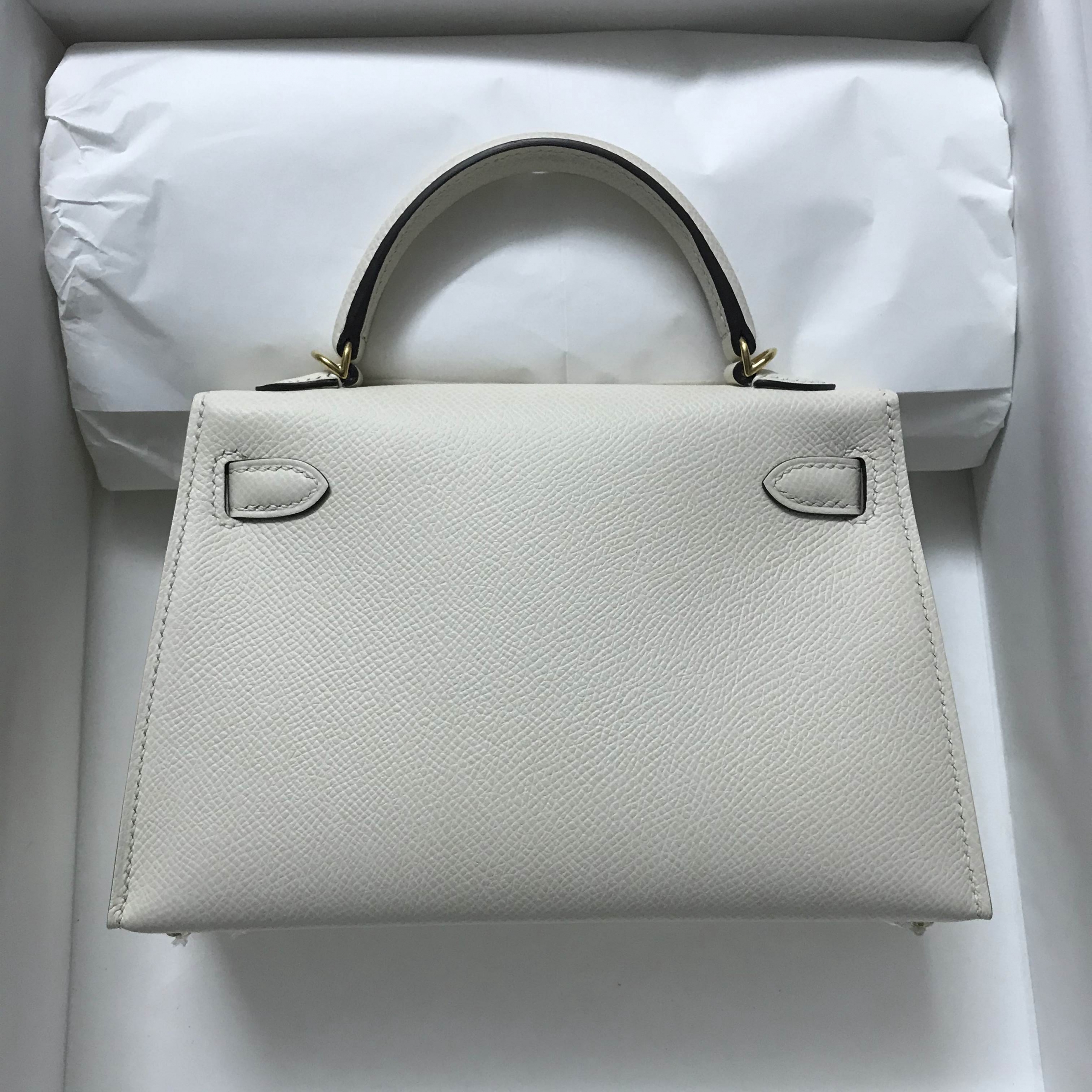 馬來西亞愛馬仕 Hermes Mini Kelly II 2代 Epsom 10 Craie 奶昔白