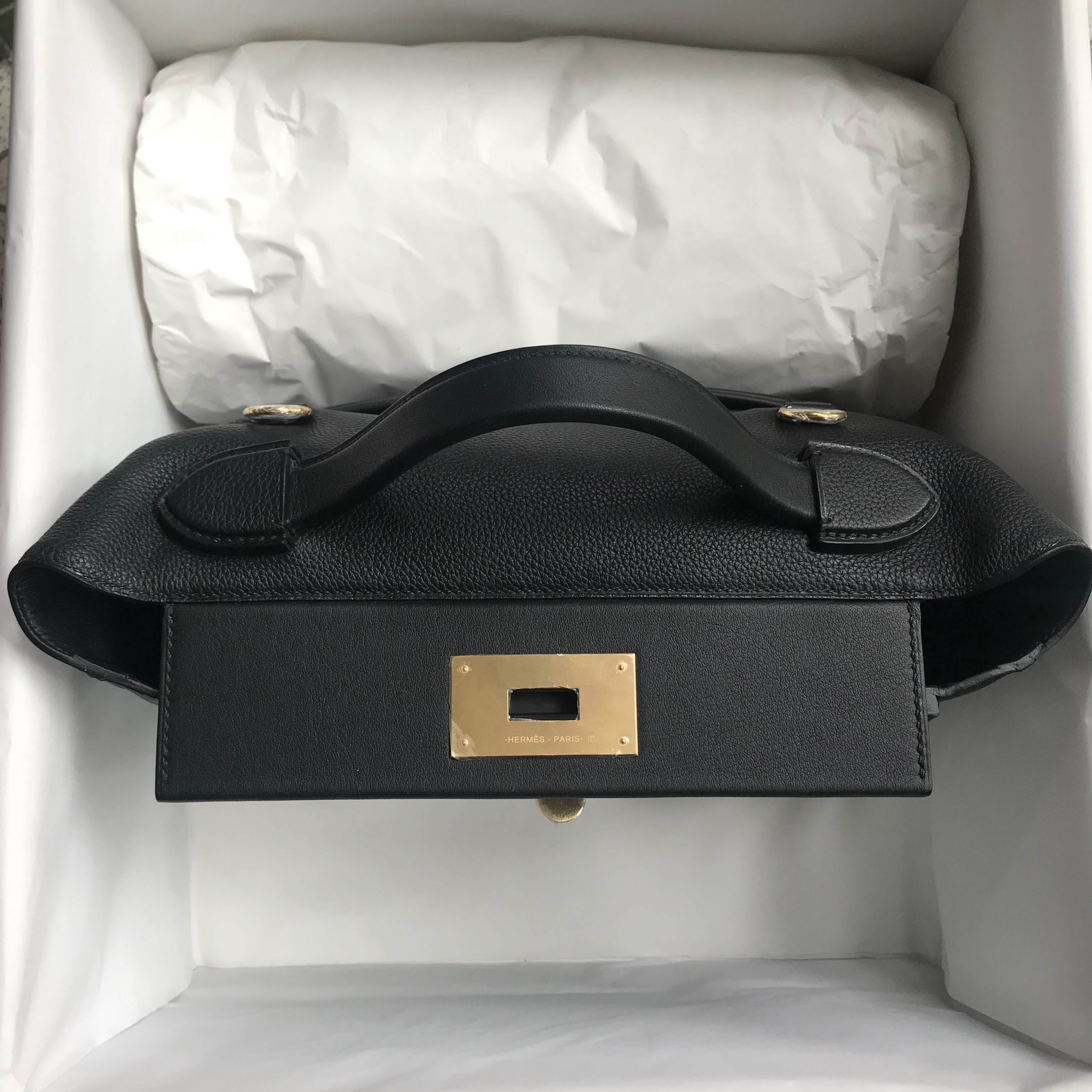 Hermes Kelly 24/24 29cm CC89 Noir 黑色 Taurillon Maurice And Swift calfskin