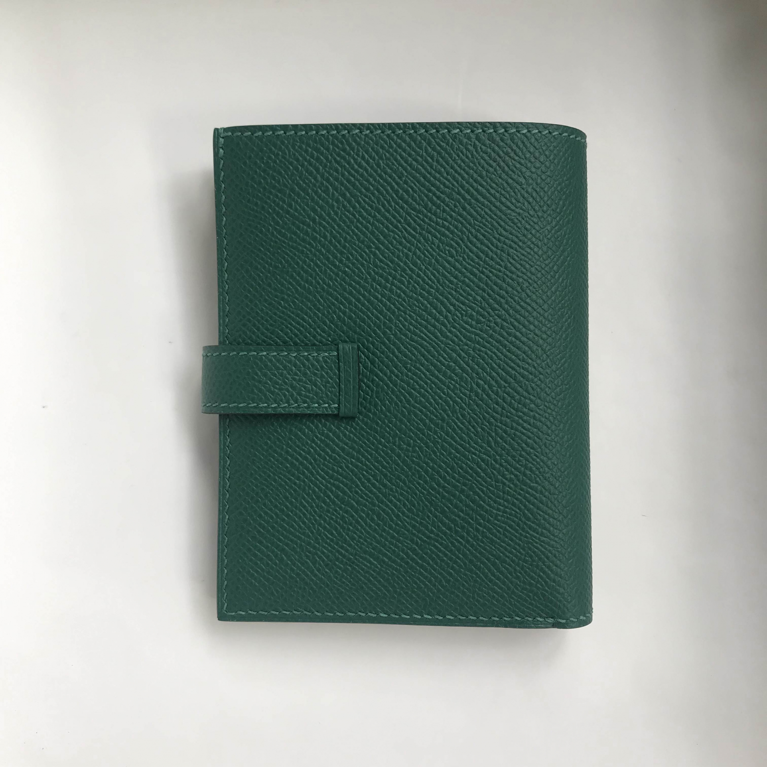 Hermes Bearn compact wallet Epsom 小牛皮短錢包 Z6 Malachite 孔雀綠