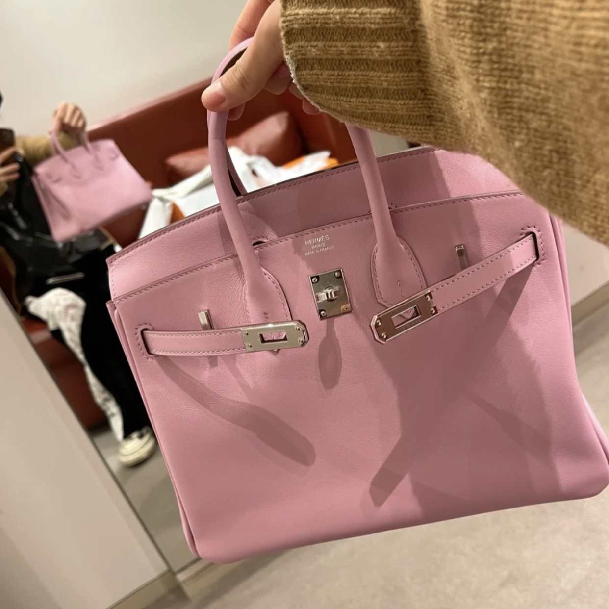 Hermes Birkin 25cm Swift 原廠皮 X9錦葵紫 Mauve Sylvestre 全手工蜜蠟線縫製