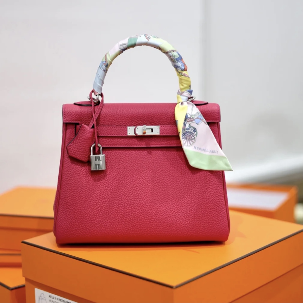 Hermes Kelly 25cm Togo CK90 Framboise 覆盆子粉色 接受定製