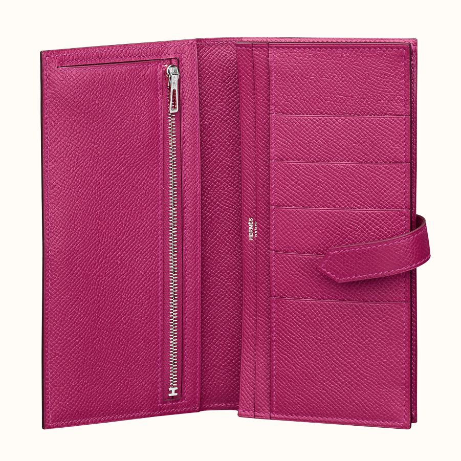 澳大利亞愛馬仕官網購買 Hermès Bearn wallet Epsom L3 Rose Pourpre