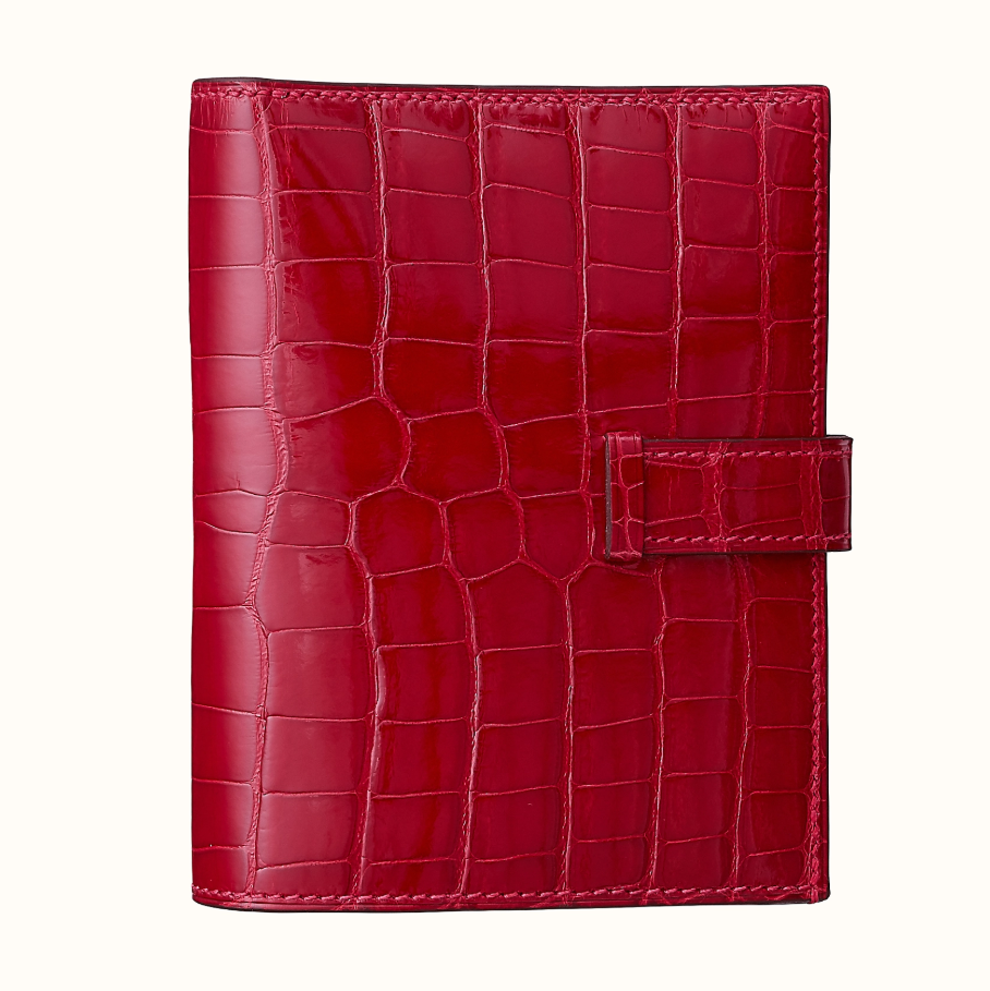 馬來西亞愛馬仕專賣店 Hermès Bearn Compact wallet 95 Braise alligator