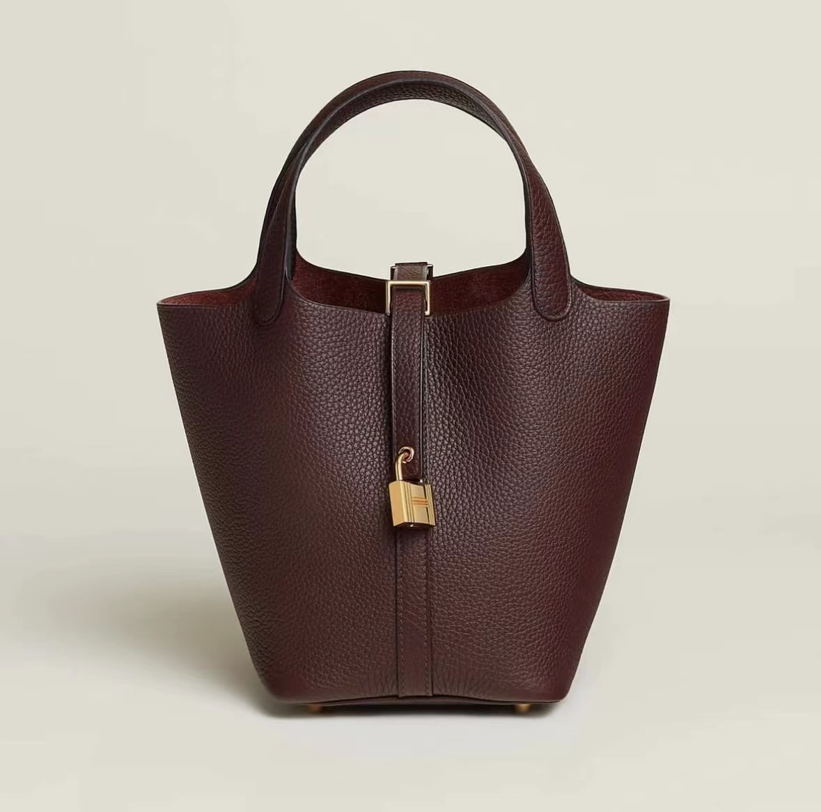 愛馬仕包包官方旗艦店 Hermès Picotin Lock 18 Clemence Rouge Sellier 馬鞍紅