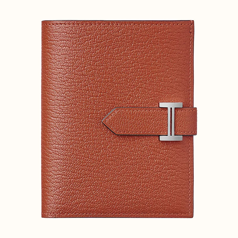 Hermes Bearn Short style wallet CK36 Brique 磚紅色 山羊皮短錢包