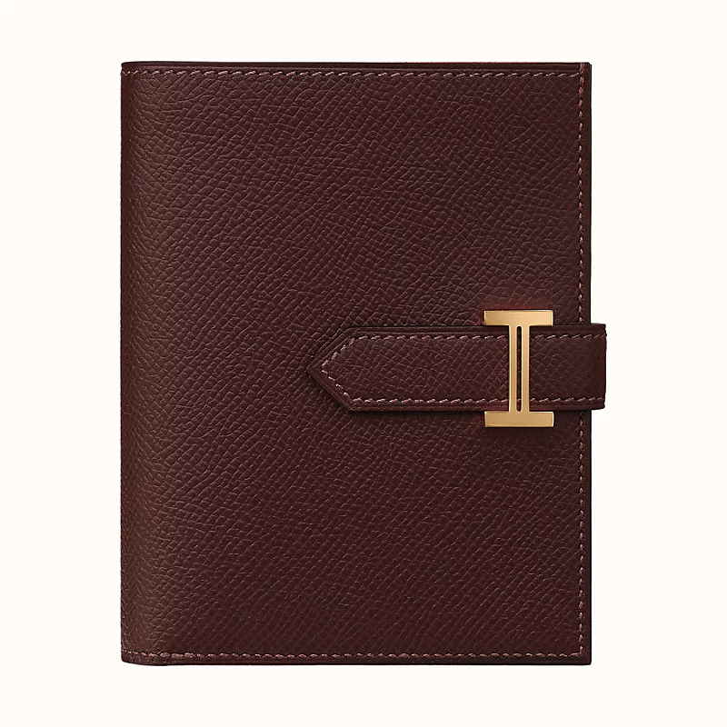 愛馬仕雙色短款式錢包價格及圖片 Bearn wallet Epsom Rouge Sellier Bleu Saphir
