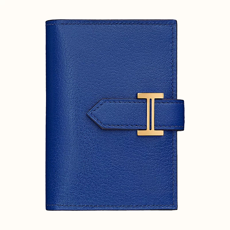 愛馬仕山羊皮卡包 Hermes Bearn Card bag Chamkila O8 Bleu Royal 寶藍色