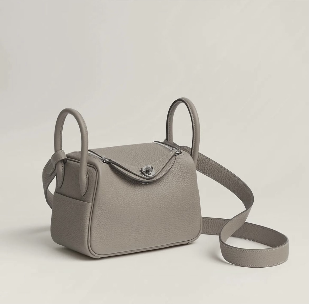 愛馬仕迷你琳迪包什麽顏色好看 Hermès Lindy mini CK8L Béton Clemence