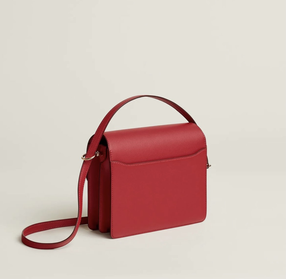 愛馬仕豬鼻子包官方售價 Hermès Roulis mini 5X Rouge Piment Swift