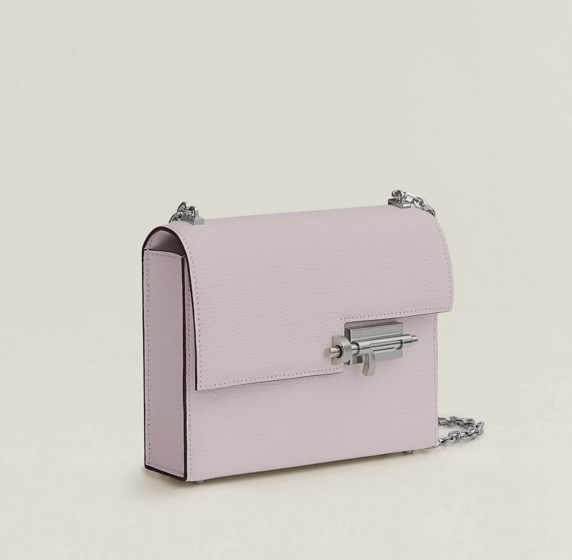 愛馬仕女包價格與圖片最新款大全 Hermès Verrou Chaine mini CK09 Mauve Pâle