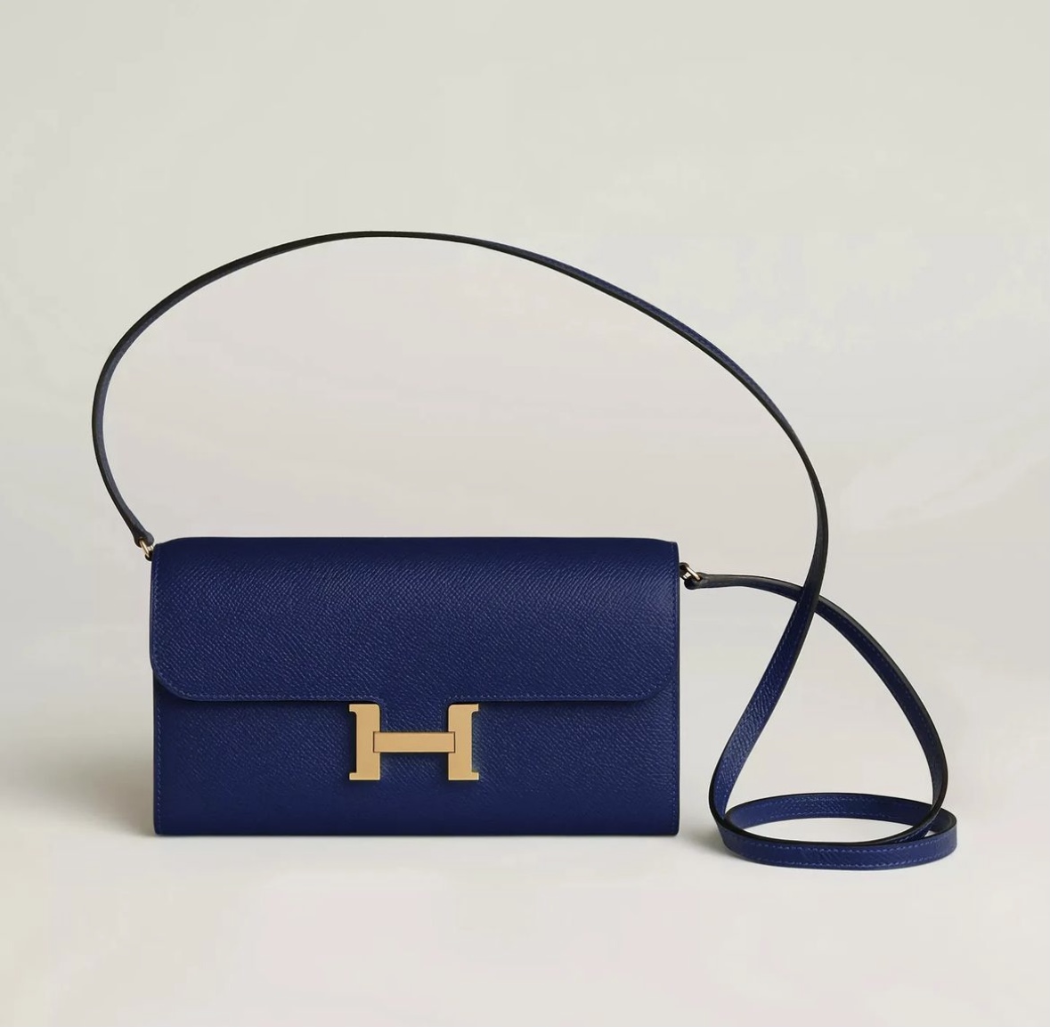 愛馬仕康康錢包刻字在哪裏 Hermès Constance Long To Go wallet Bleu Saphir Epsom 