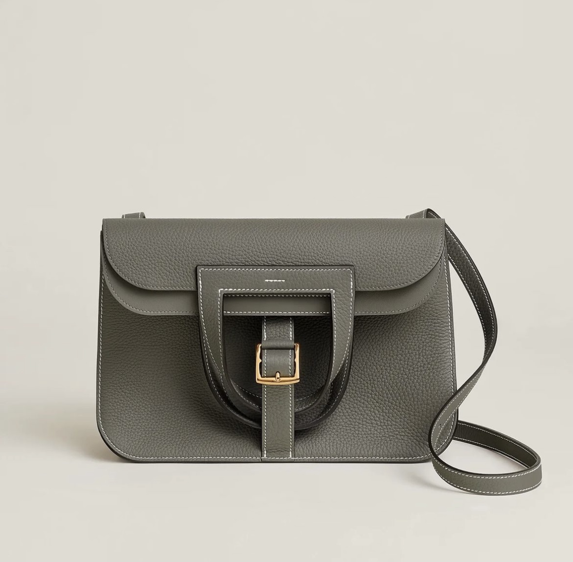 愛馬仕包包官方旗艦店官網 Hermès Halzan 31 Gris Meyer Clemence