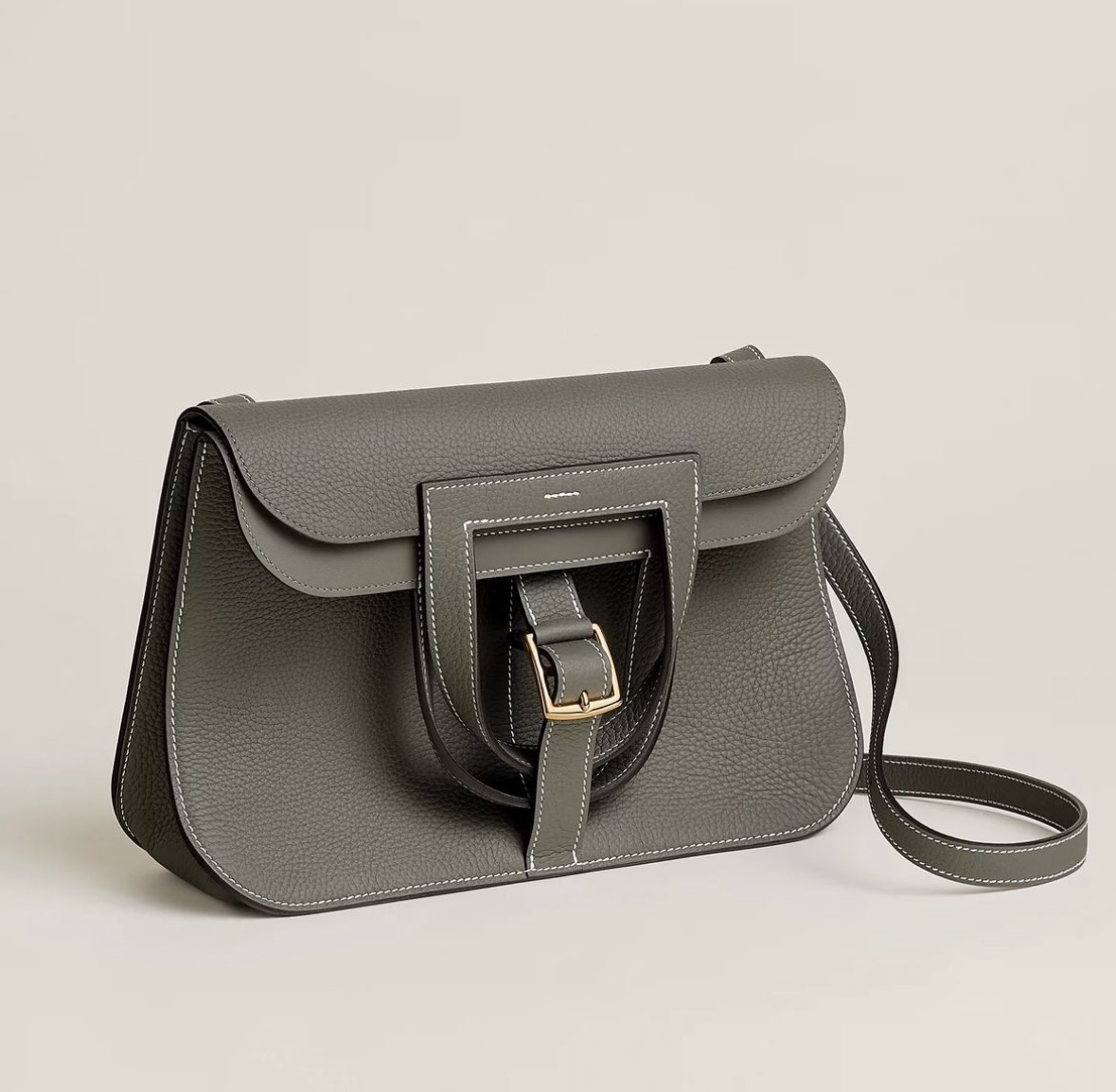 愛馬仕包包官方旗艦店官網 Hermès Halzan 31 Gris Meyer Clemence