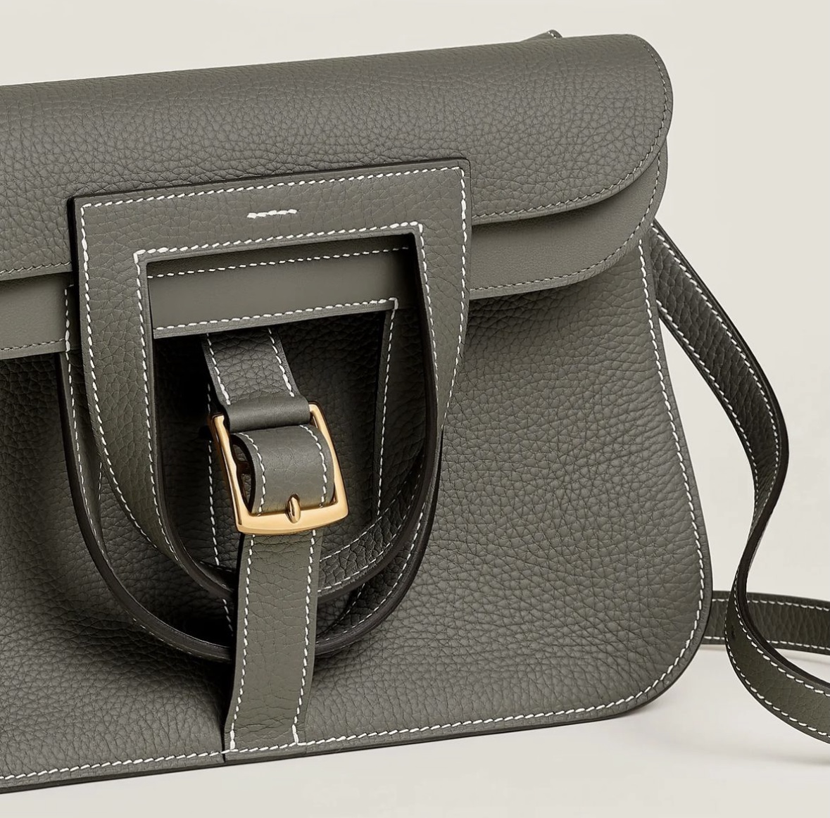 愛馬仕包包官方旗艦店官網 Hermès Halzan 31 Gris Meyer Clemence