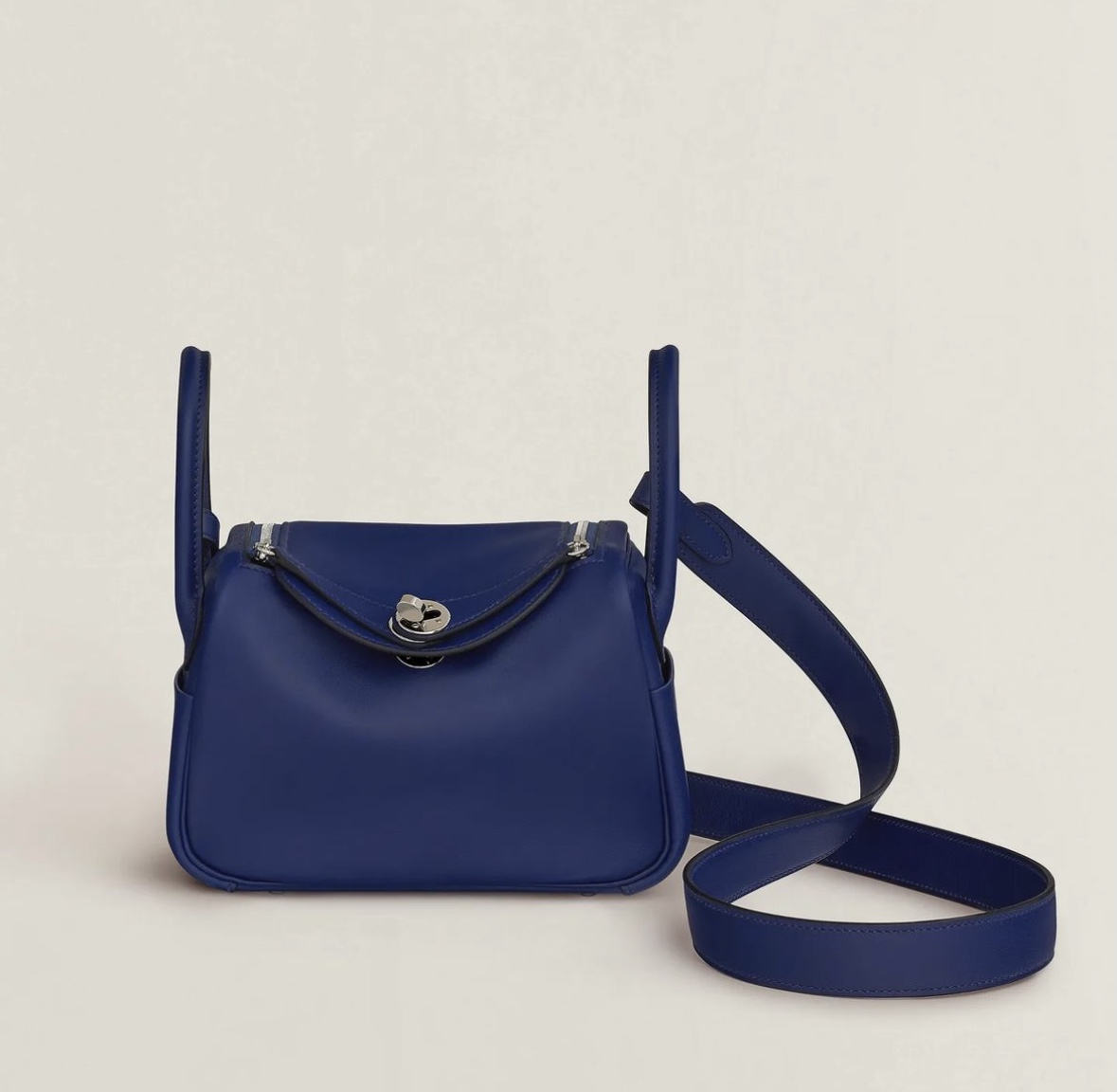 加拿大愛馬仕琳迪包專櫃價格 Hermès Mini Lindy bag Bleu Saphir Swift