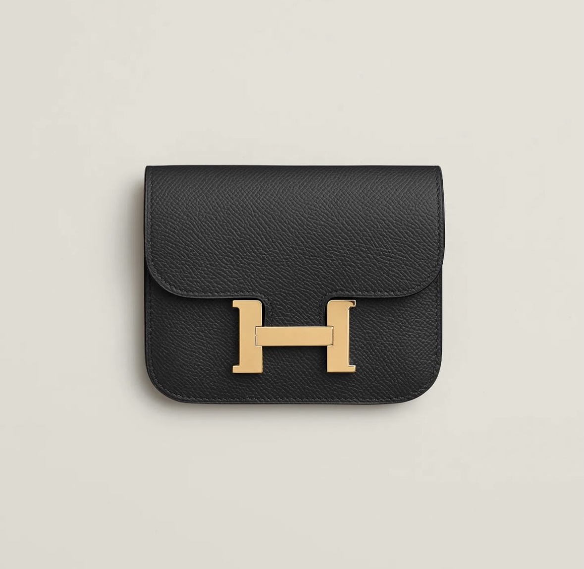 愛馬仕中國香港網站 Hermès Constance Slim wallet CC89 Noir Epsom