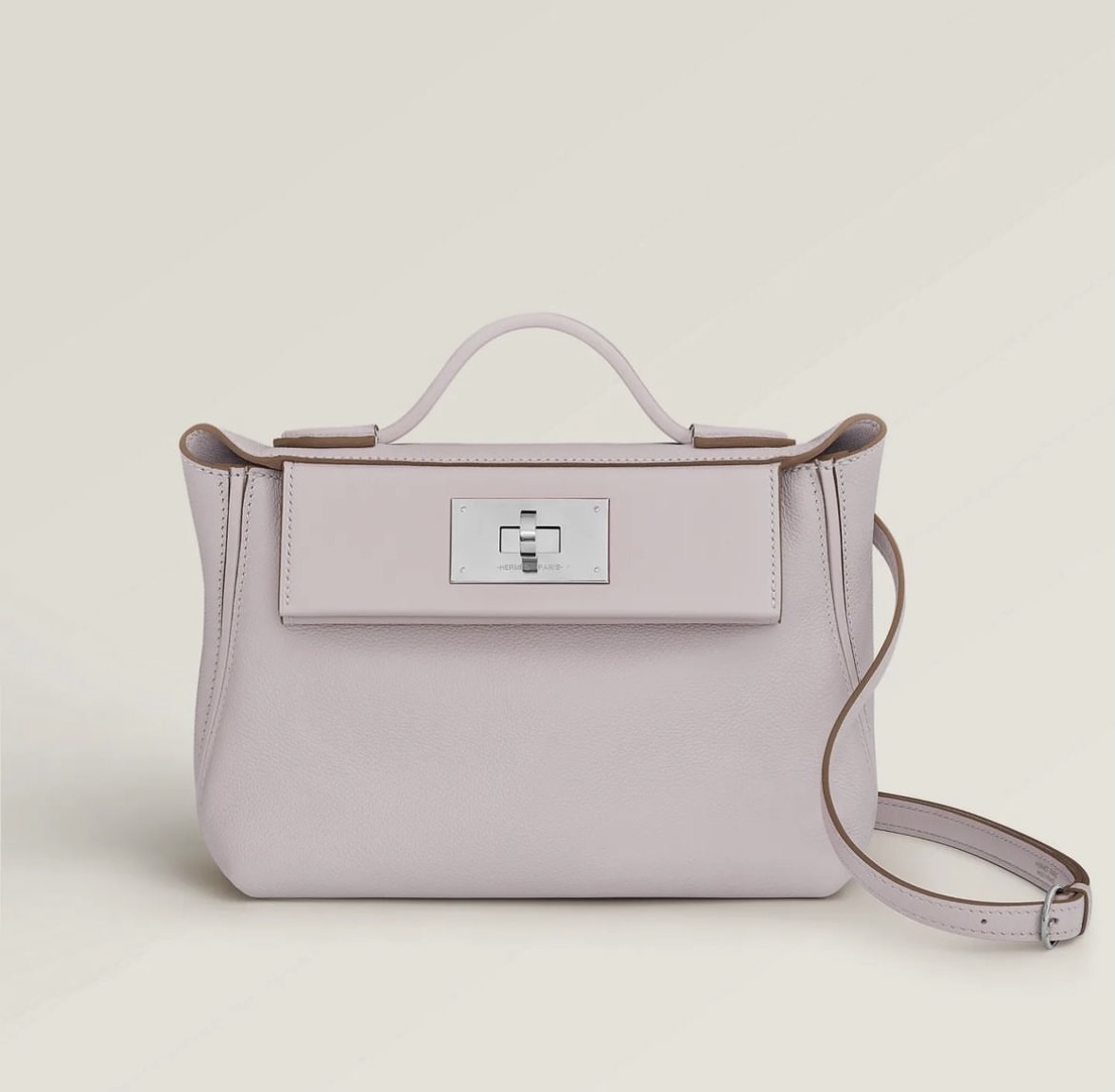 Hermès 24/24 21 手提包 09 Mauve Pale 夢幻粉紫 Evercolor/Swift